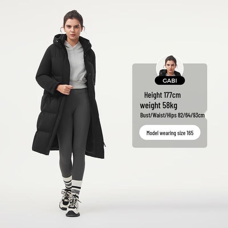 Tanboer Women's Mid-Length Hooded Down Jacket TBF550880A