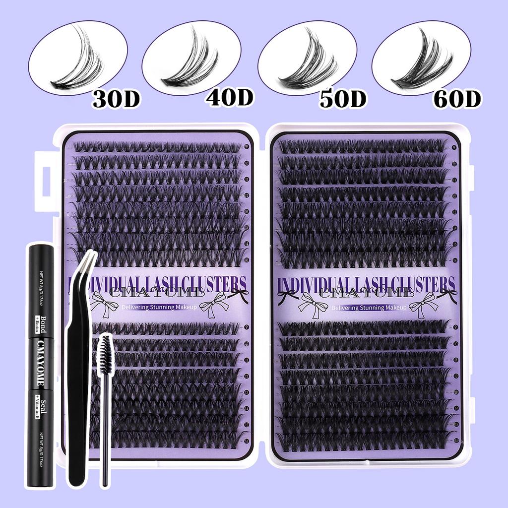 640 Tufts Diy Single Tufts Of False Eyelashes White Box Natural Thick D-Song Segmented Grafting Eyelashes