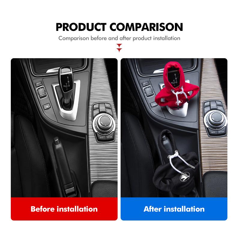AAFO1 For Skoda Car Logo Gear Shift Knob Cover Hoodie Manual Gear Sweatshirt Decoration Kamiq MK3 Roomster Rapid Kodiaq Karoq Fabia