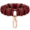Sleek Keychain Adornment With Adjustable Wristband Leather Scrunchie Keychain Elastic Wrist Strap For Women