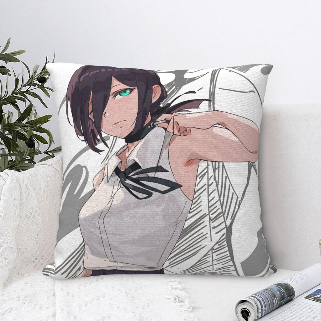 Anime Chainsaw Man Reze Pillowcase Soft Polyester Cushion Cover Decorations Throw Pillow Case Cover Home Dropshipping Cm
