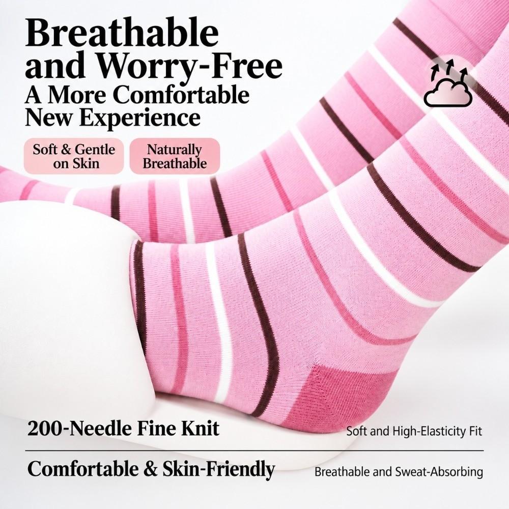 Odor-Resistan Stripe Long Socks Autumn Winter Breathable Socks Casual Wear