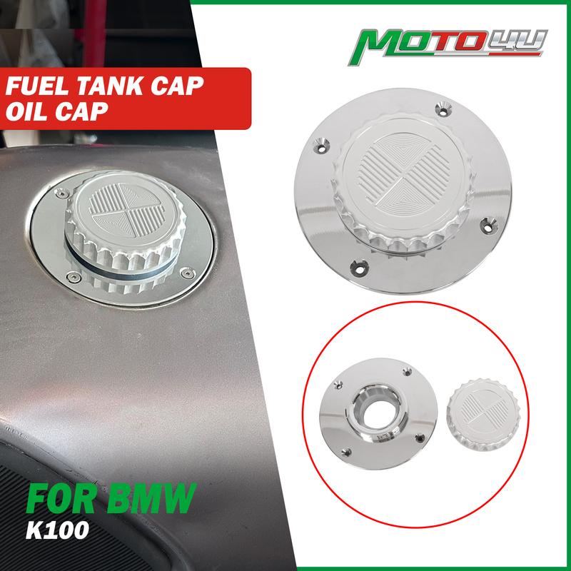 MOTO4U For BMW K1100 K100 K75 K75S K1 Motorcycle Accessories Fuel Tank Cap Cover CNC Aluminum Gas Cover Chrome Cafe Racer