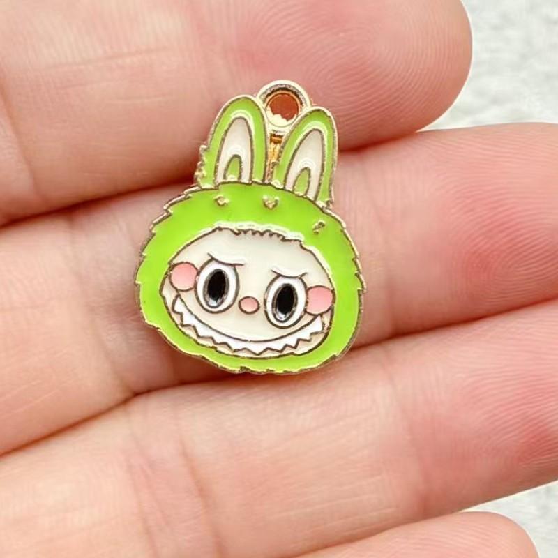 5pcs Cartoon Enamel rabbit Charm Pendants DIY Handmade Earrings Bracelets Necklaces Jewelry Making Crafts Accessories