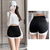 Pantaloncini da Yoga da Donna a Vita Alta a Compressione Allenamento Corsa Pantaloncini Base Colore Patchwork Vestibilità Slim Sollevamento Glutei Leggings Sottili