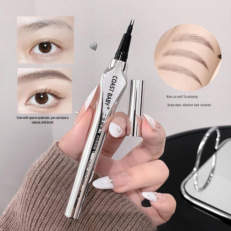 COAST BABY Водостойкий и несмазывающийся Стойкий Двусторонний Карандаш для Бровей 01# Honey Coffee Brown