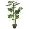 vidaXL Artificial Plant Monstera with Pot Green 100 Cm