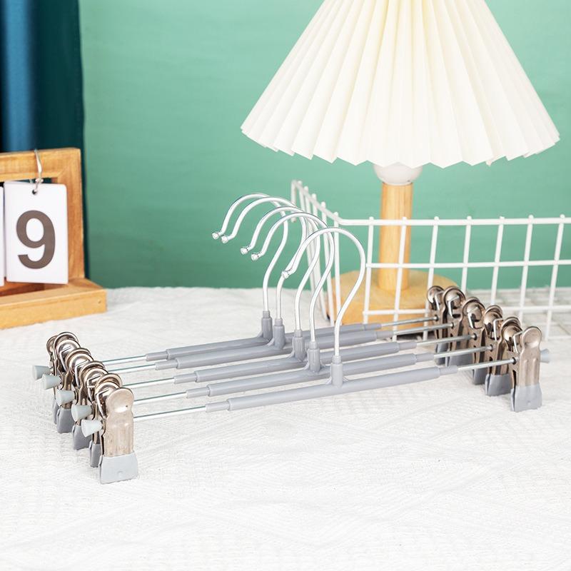 Thickened Anti-slip Trouser Rack Anti-slip and Traceless Trouser Clips Multi-functional Extendable Skirt Clip Rack with Clips