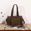 Solid Color Large Capacity Shoulder Bag Women's Tote Bag
