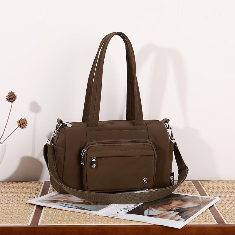 Solid Color Large Capacity Shoulder Bag Women's Tote Bag