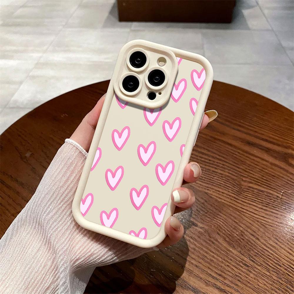 Pink Love Lucky Day Phone Case For Samsung Galaxy S25 S24 S23 S22 S21 FE A15 A25 A35 A51 A52 A53 A55 A71 A73 Plus FE Ultra 5G