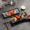 Japanese Style Ceramic Rectangular Sushi Plate
