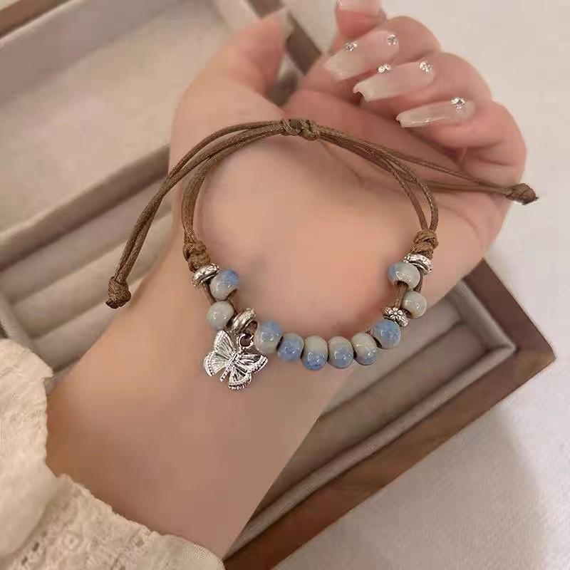Distinctive Chinese Modern Amber Peace Knot Bracelet Handcrafted Women For