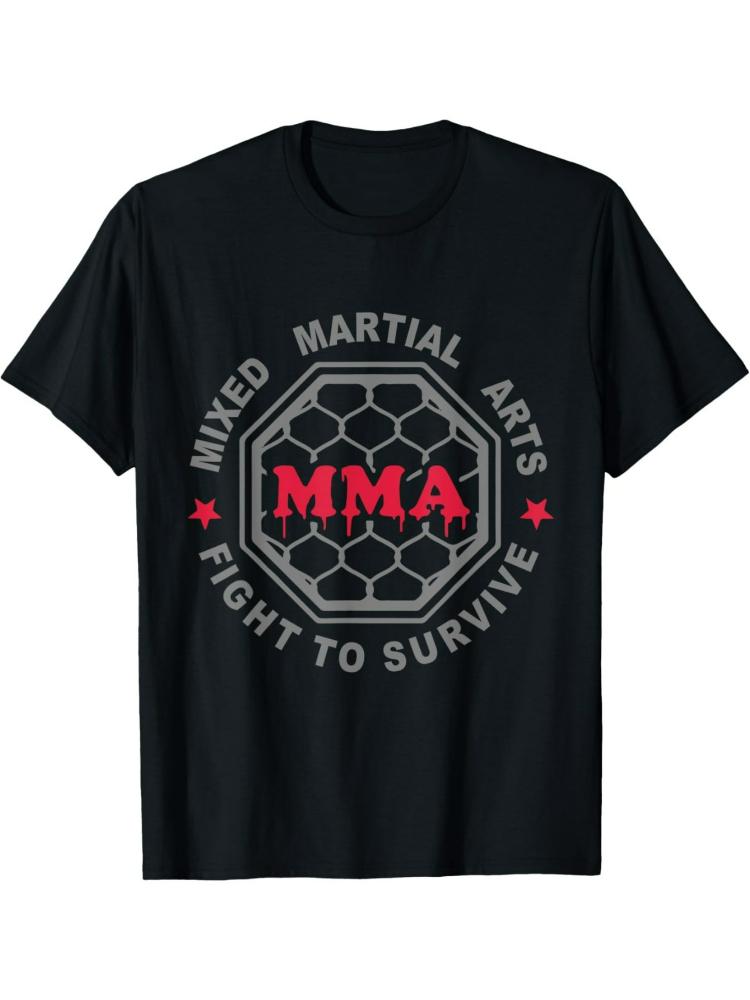 MMA Mixed Martial Arts Cage BJJ Tshirt Summer Leisure 100 Cotton Oneck Shortsleeved Tshirt