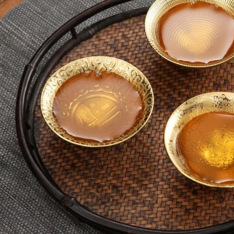 Tazza da tè dorata multicolore Tazza da tè in ceramica Stile cinese Retrò Tazza da tè dorata fatta a mano Set da tè vintage Tazza da tè da casa Tazza del Maestro