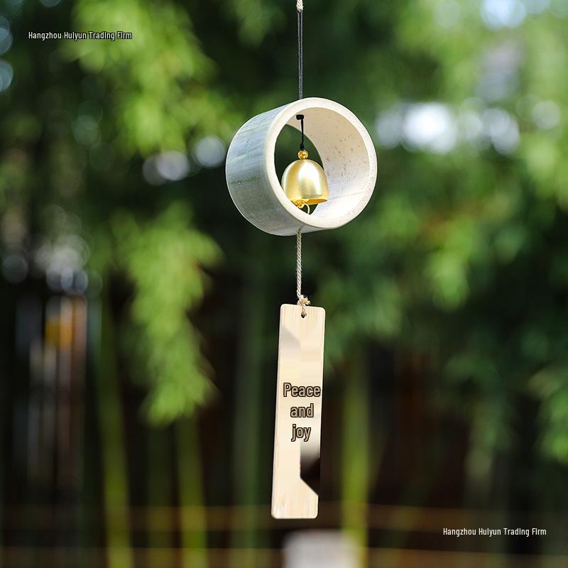 

Chinese Bamboo Wind Chime Bell Pendant - Handmade New Year Outdoor Decoration Ornament Bell Pendant 04 - No Worries