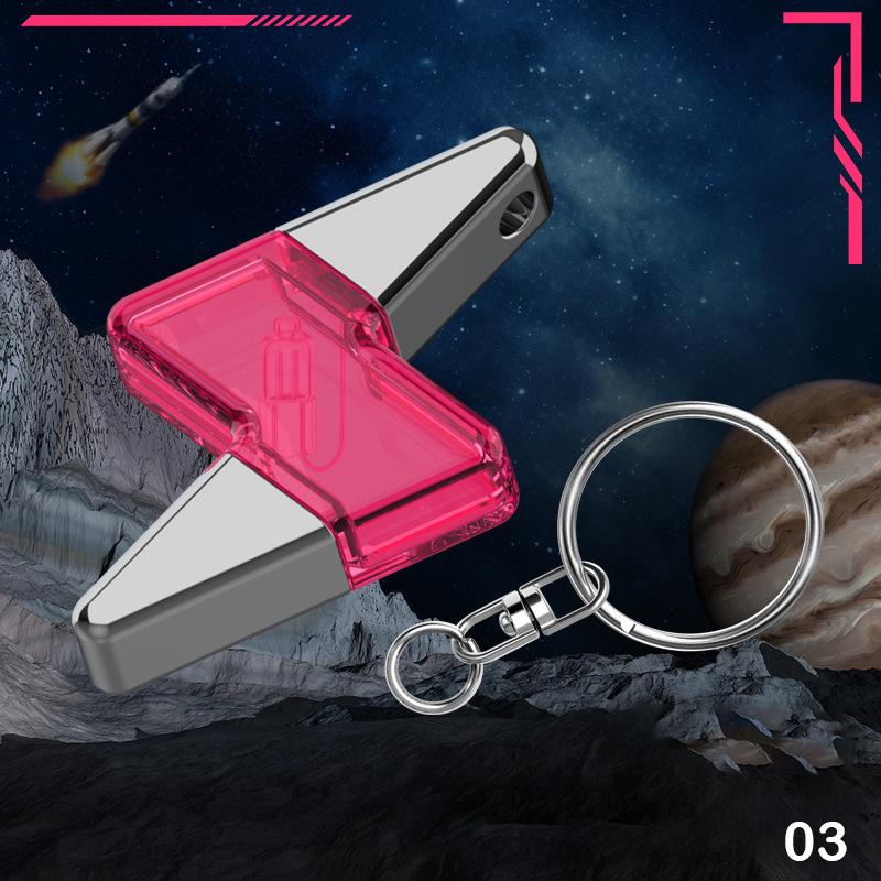 

Car Static Eliminator Discharger Keychain Pendant Novel Rocket Lightning Design Anti-Static Device For Car Metal Door Handle