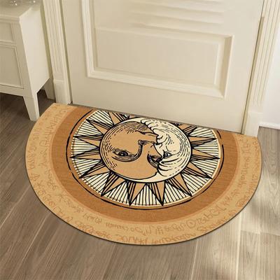 Tappetino Semicircolare Tappeto Rotondo Tappeto Retrò per Soggiorno Tappetino a Spirale per Ingresso Tappetini per Camera da Letto Cucina tapis Tappetino per Ingresso