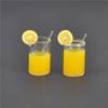 2X Mini Lemon Water Cup Dollhouse Accessories Toy Mini Decor Gift 1:12