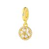 Sparking Gold Plated Charm Beads Dangle Original Snake Fit Copper Bracelet Necklace Beads For Diy Jewelry Women Gift