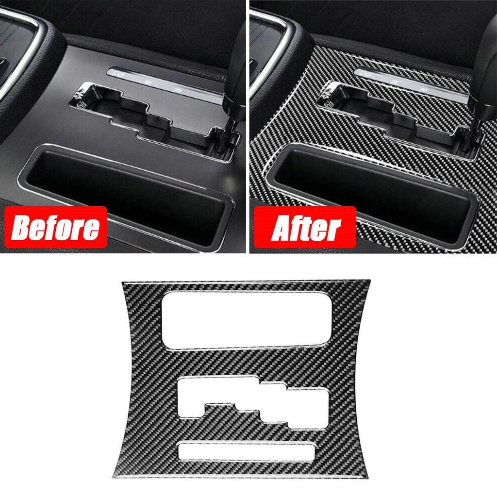 Carbon Fiber Gear Shift Pannel Cover Trim Fit For 2011-2014 Dodge Charger