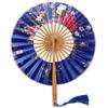 New Japanese Sakura Flower Pocket Folding Hand Fan Round Circle Party Decor Gift Bamboo Windmill Folding Fan Chinese Fans