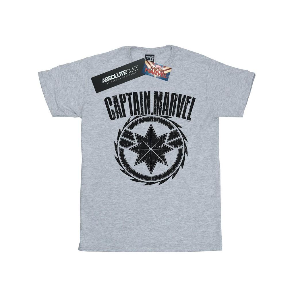 Marvel Mens Captain Marvel Blade Emblem T-Shirt