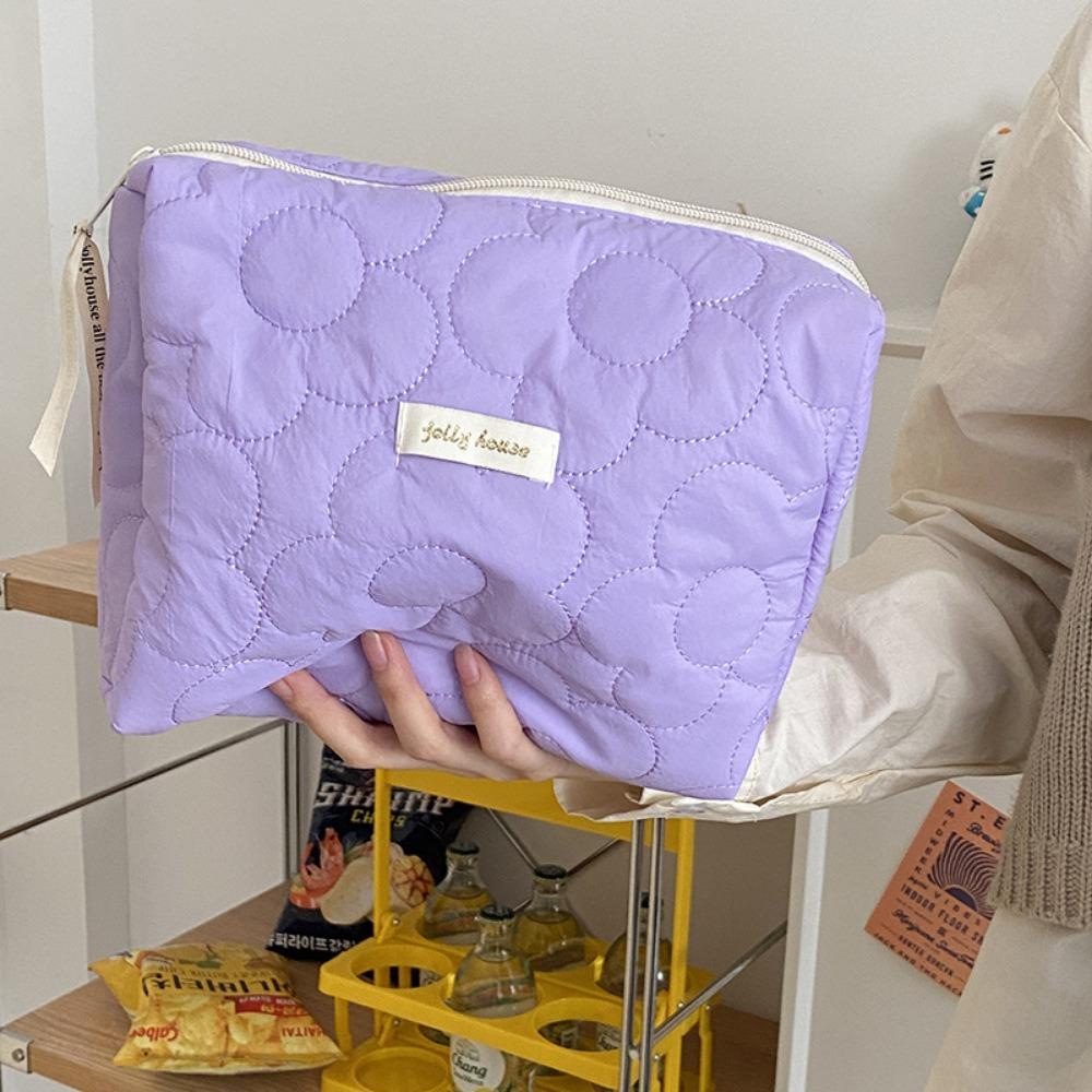 Women's Large Capacity Cosmetic Bags with Zipper Casual Storage Bag Clutch Bag Small Handbags Outdoor Travel Accessories