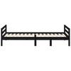 Solid Wood Bed Black 75 x 190 cm Pine