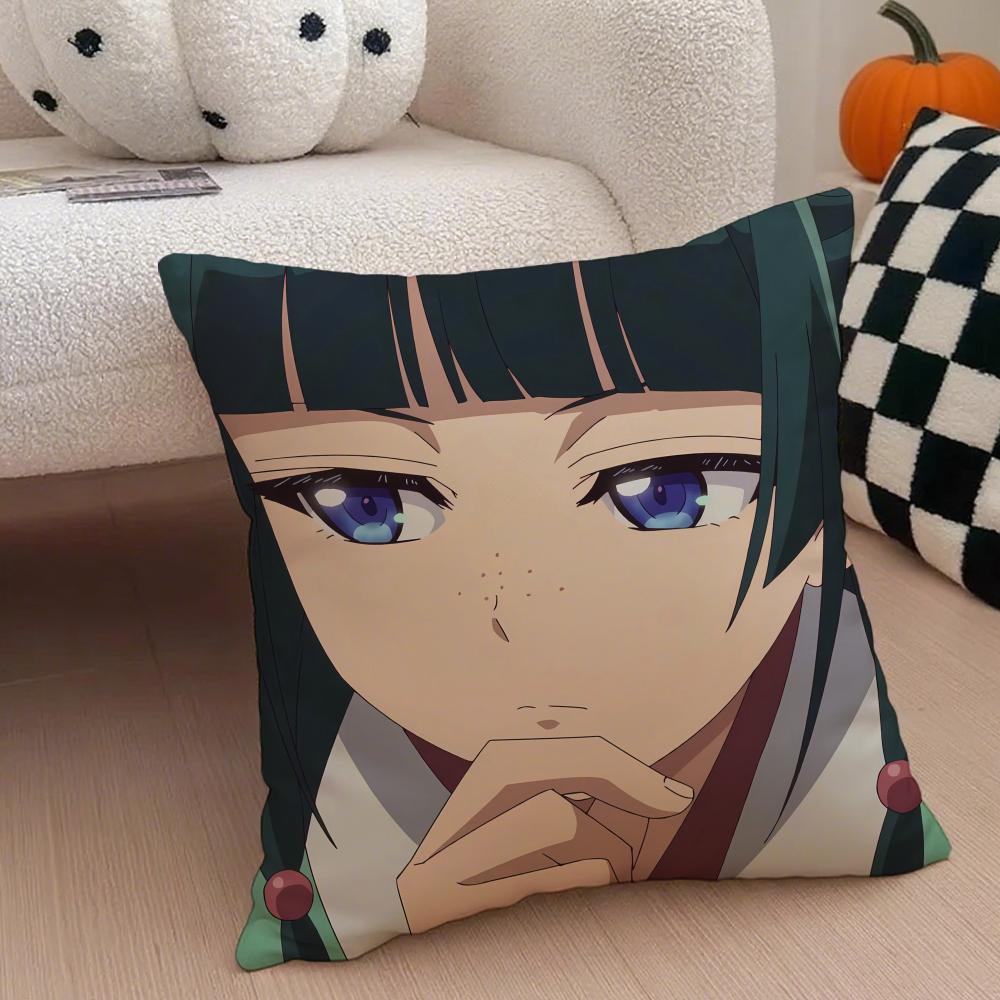 Classic Japanese Anime TThe Apothecary Diaries Cushion Cover Throw Pillow Cover Hidden Button Durable Polyester Chair Cushion