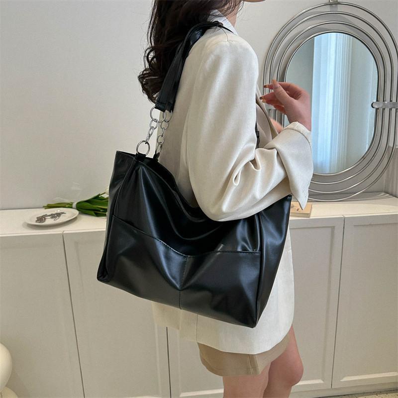 Fashionable Street Style Pu Tote Bag For Women Large Capacity Shoulder Bag