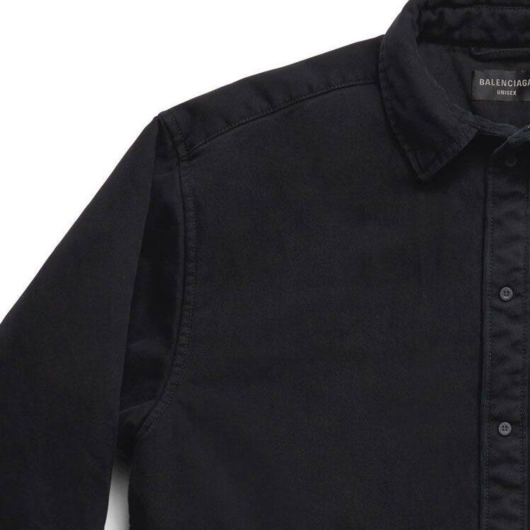 Balenciaga Shirt Loose Fit Unisex Black 719305TNW111700
