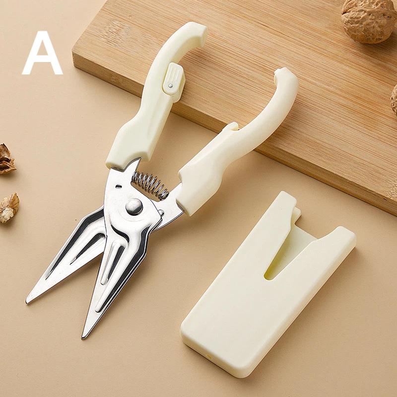 Heavy Duty Multipurpose Kitchen Shears Sharp Blades with Magnetic Holder Waterproof Handle for Home Kitchen Outdoor BBQ Use