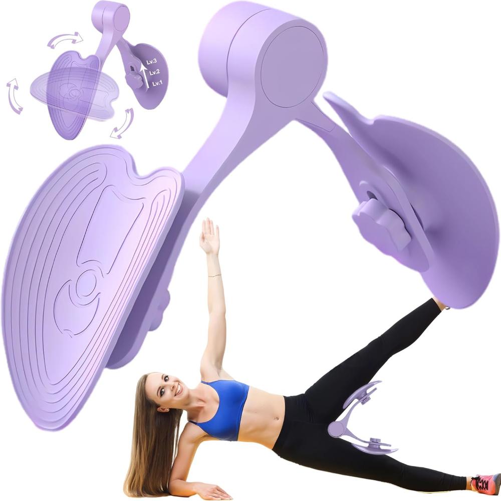Inner Thigh Exerciser - 3 Adjustable Resistance, 360° Rotation - Pelvic Floor Muscle Repair Trainer, Kegel Exerciser for Thigh, Butt, Arm, Exercise