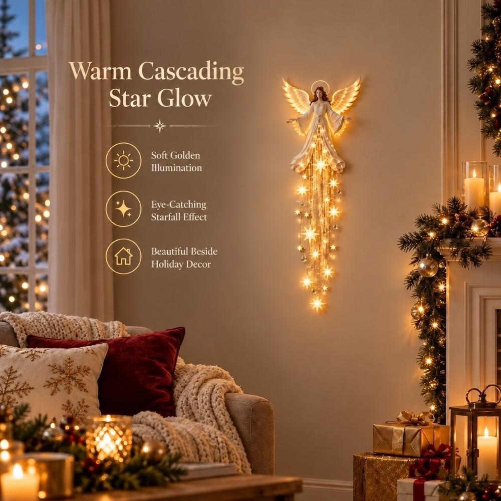 LED Light Angel Blessing Starfall Wall Light Glowing Christmas Trail Wall Light  Home Decoration