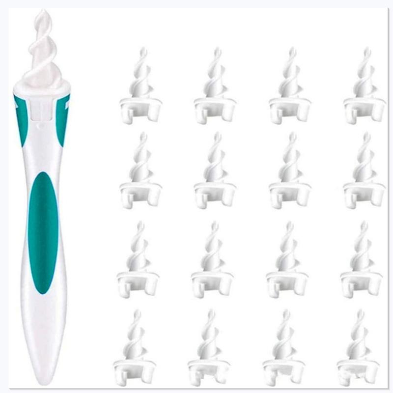 

16 шт. Инструменты для чистки ушей Инструменты Ушная лопатка Чистка Ушная сера Силиконовые Мягкие Спиральные Гаджет для ухода за красотой Портативный Набор для личной гигиены зелёный