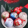 Round Candy Box Christmas Metal Gift Packaging Box Ball Shape Christmas Tree Hanging Decoration