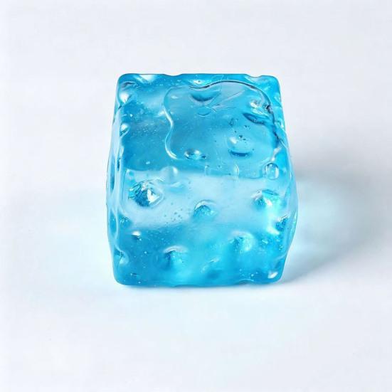 Jelly Cheese Stress Reliever Toy Soft Slow Rise Fidget for Anxiety Realistic Transparent Colorful Decompression Toy for Adults Kids