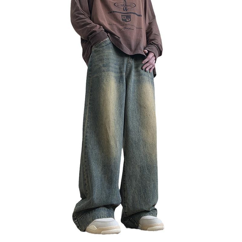 2023 Herren Trendige Jeans im koreanischen Stil mit weitem Bein - Slim, Casual, Straight-Fit
