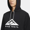 Nike Dri-Fit Trail Logo Print Hoodie Men Tops Black DV9325-010