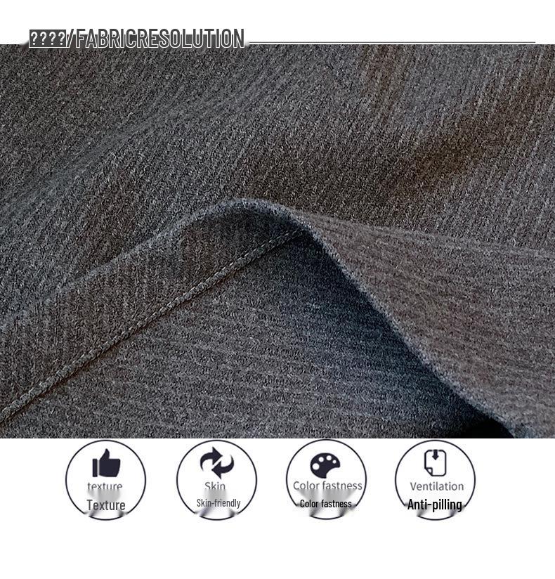 Women's High Waist Gray Plaid A-Line Wool Skirt - Petite, Anti-Exposure, Autumn/Winter Style