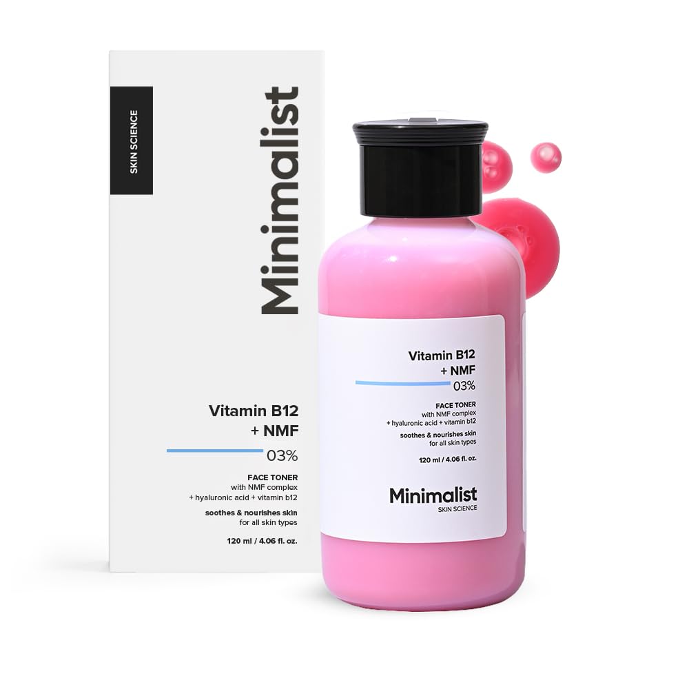 Minimalist Vitamin B12 + Hyaluronic Face Toner - Deep Hydration & Barrier Repair, Panthenol & Natural Moisturising Factors, Lightweight Formula for