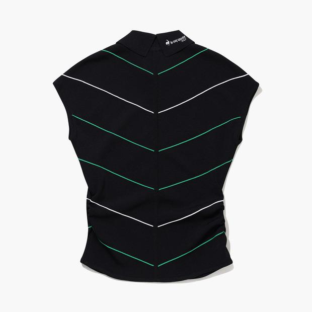 LECOQ GOLF Women'S Color Block Sleeveless Collar Sweater (Gq122Lkp34)