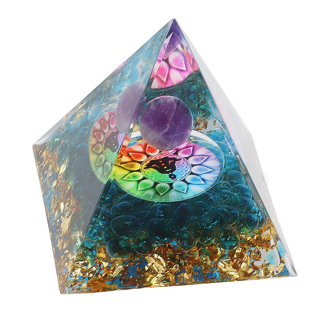 Piramida Kryształowa Energii Pozytywnej Kryształowa Piramida Epoksydowa Kryształy Lecznicze do Medytacji Szczęśliwe