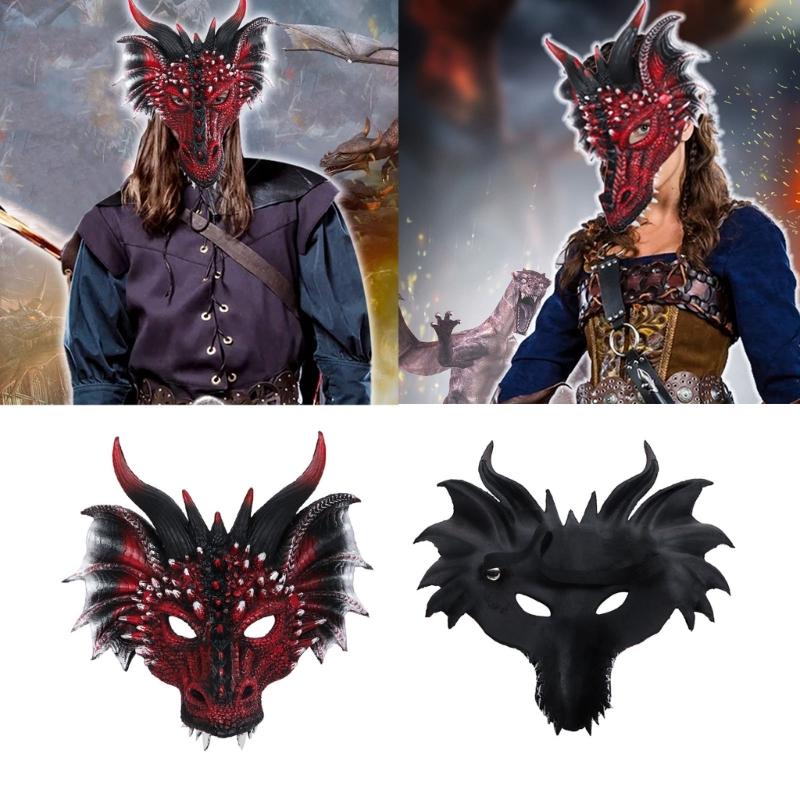 Dragon Mask Halloween Dinosaur Funny Mask Dragon Carniva Mask Dress Up Women Costume Mask For Masquerad
