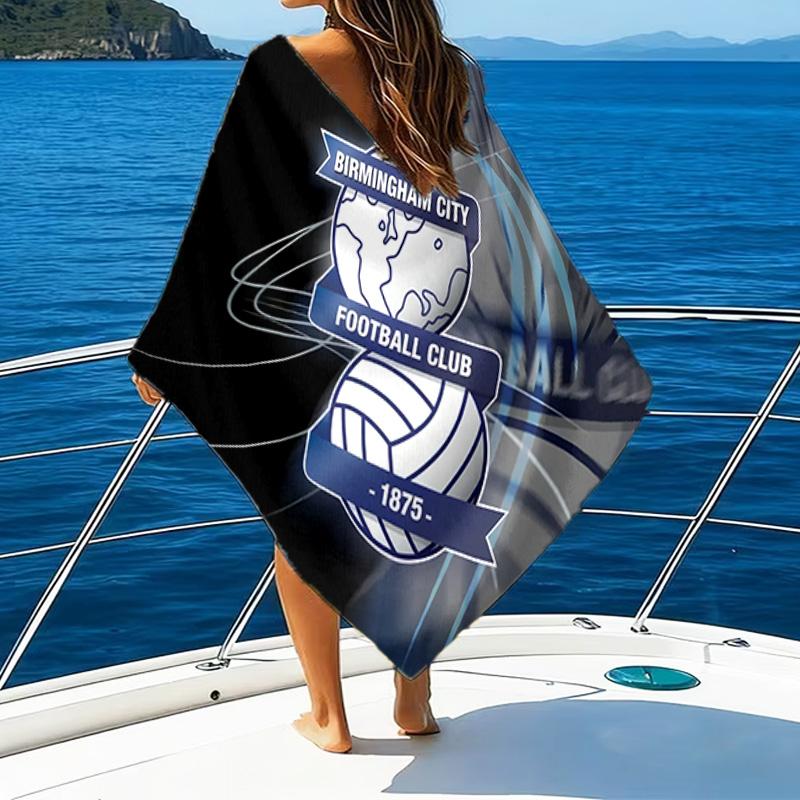 Birming-ham Football Club Printed Beach Towel, Super Soft Microfiber, Perfect Gift Birthday, for Pool, Beach, Travel, for Family and Friends