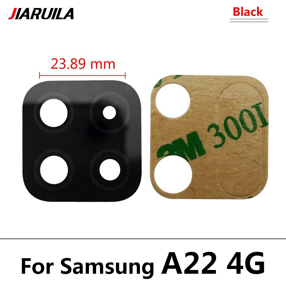 Housing Back Rear Camera Glass Lens With Cover Frame Holder For Samsung A22 5G A22 4G Black Purple Green White