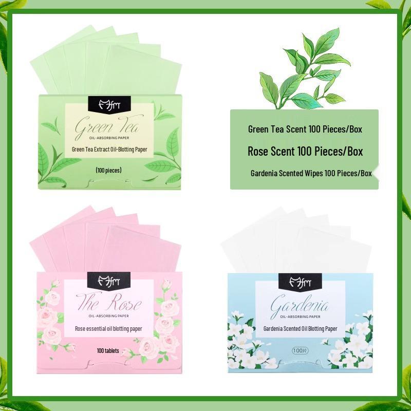 Pengyoui Portable Oil Blotting Facial Tissue - 300 Sheets for Summer Oil Control
