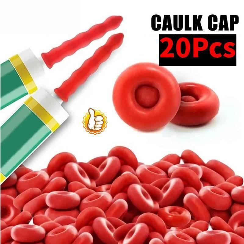 Red Caulk Cap Caulk Saving Sealer Saver for Open Caulking Tube Sealing Preserving Durable Easy To Use DIY Home Repair Tool