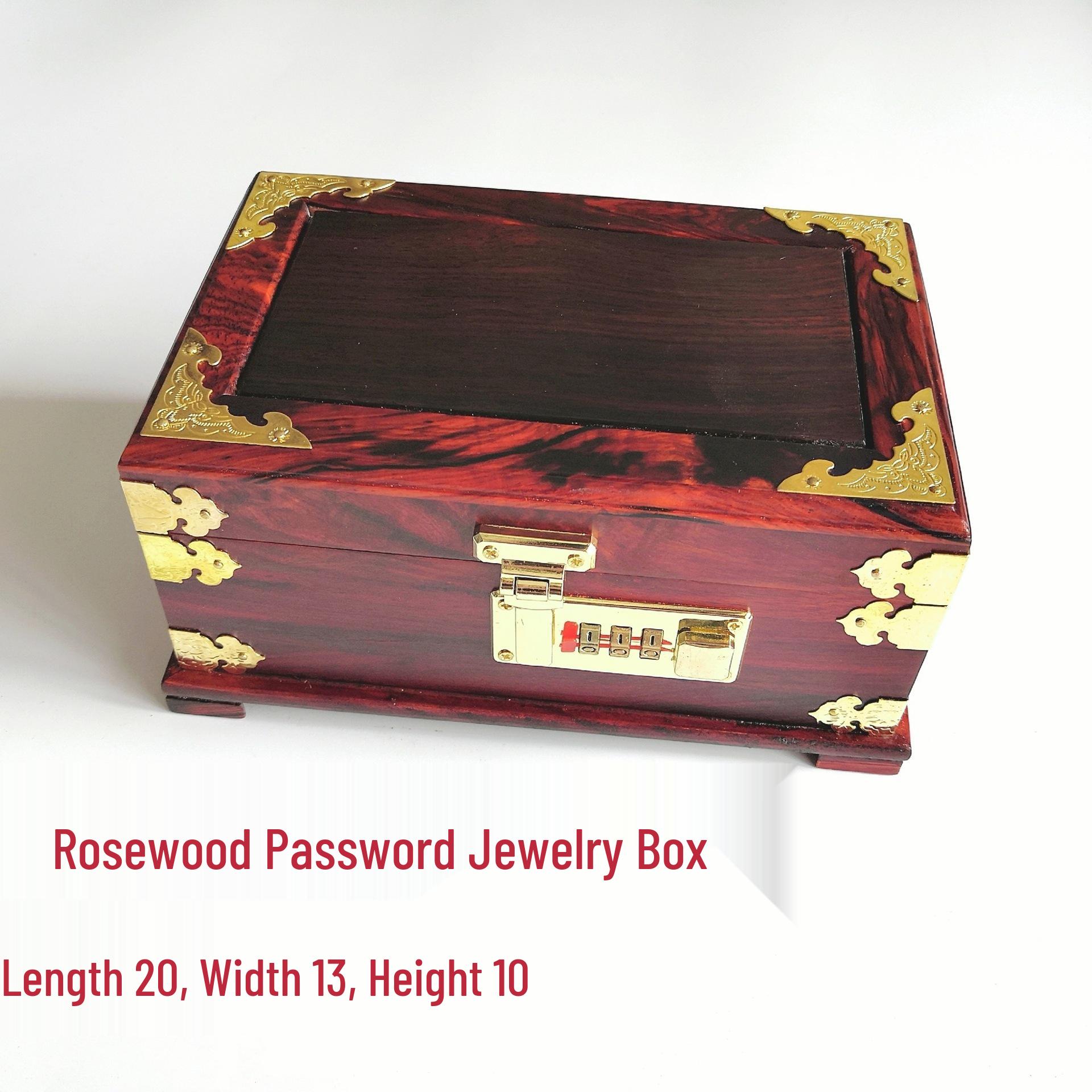 High-End Rosewood Princess Jewelry Box - Chinese Style Wooden Wedding Gift